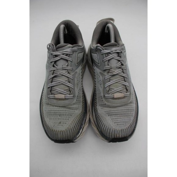 Hoka One One Bondi 7 Men's Size 9.5 Gray White Athletic Sneaker Running Shoes - Picture 2 of 13